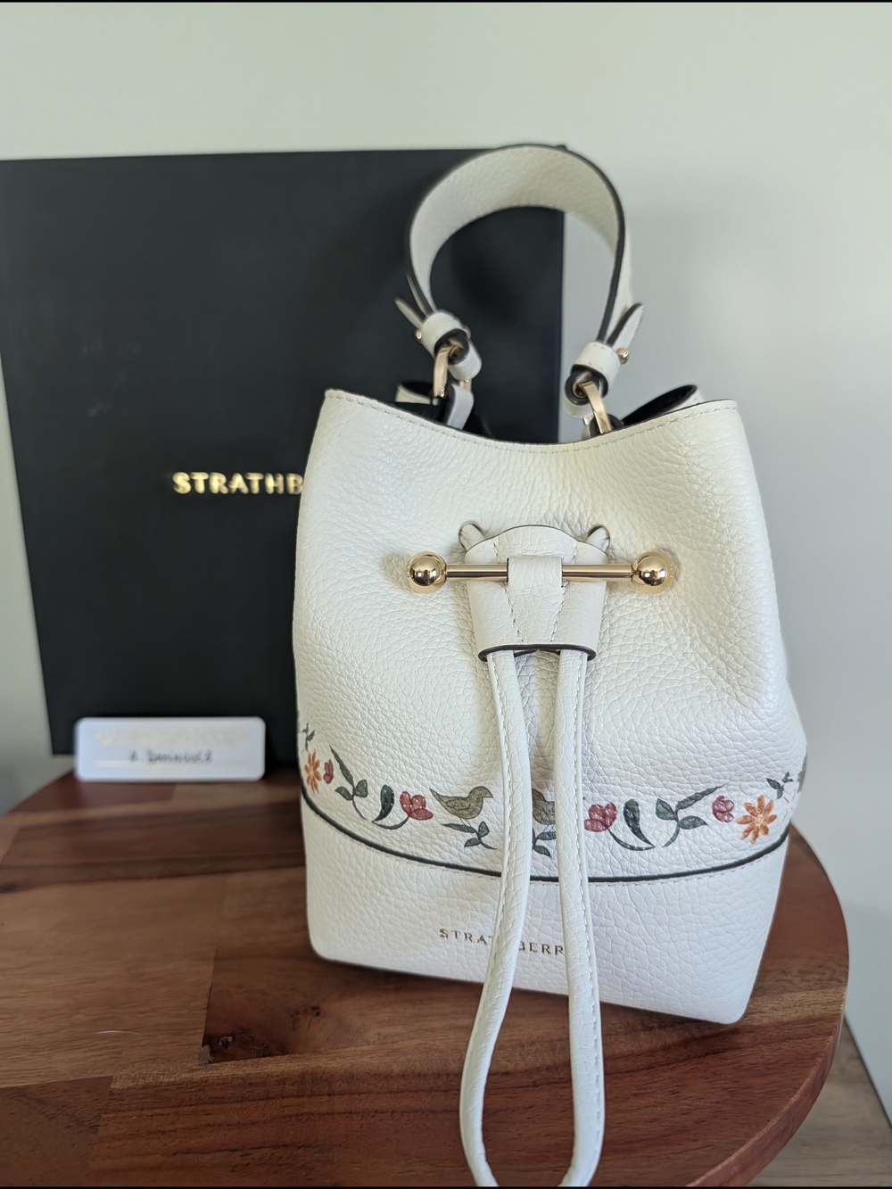 Strathberry Osette Bucket Bag - Bird Print